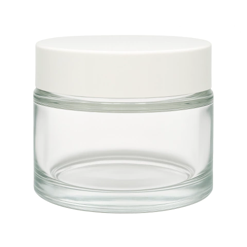 10 Potes Recto Vidrio Incoloro 30ml Tapa Blanca - comprar online