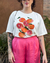 T-shirt Laranja Tropics (P/G) - Brechó Um Par