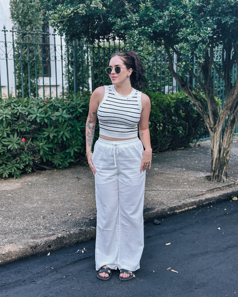 Calça de Linho Branca (P/M)