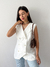 Colete Alongado Branco (G) - comprar online