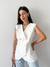 Colete Alongado Branco (G) - loja online