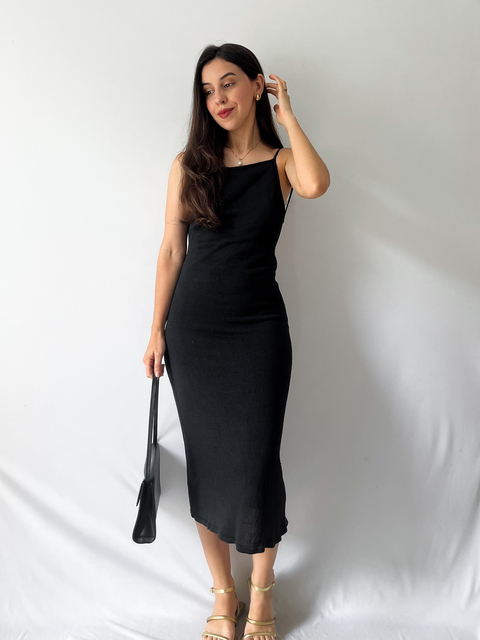 Vestido Black Midi (P) - comprar online