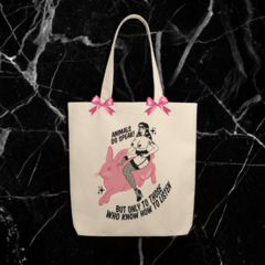 Tote bag - animals do speak con moños