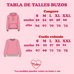 Tabla de talles BUZOS