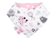 Babero Bandana Animales mix rosa
