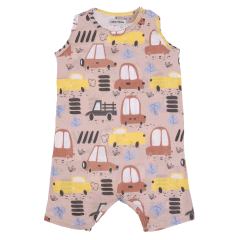 Enterito Pijama 100 % algodon Autos Marron
