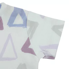 Remera Triangulos Lila 100 % Algodon - MOOLL calzado ergonomico respetuoso