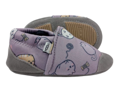 Zapatilla ergonomica MAX-R Gatitos Gris