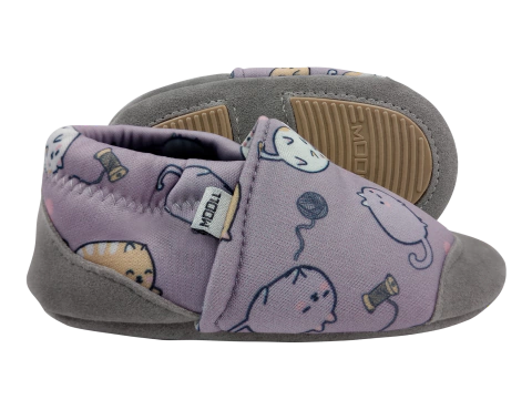 Zapatilla ergonomica MAX-R Gatitos Gris