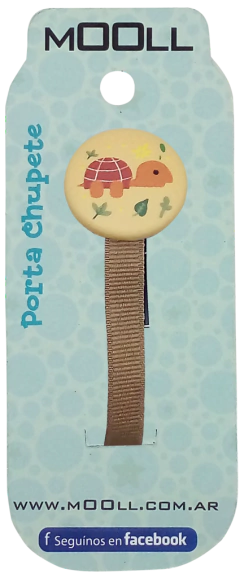 Porta Chupete Eco cuero Tortuga marron