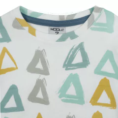 Remera Buzo Manga Larga Triangulos Verde 100 % Algodon - comprar online