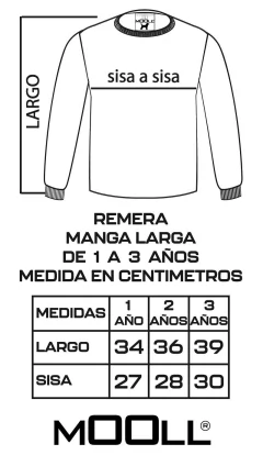 Remera Buzo Manga Larga Triangulos Verde 100 % Algodon - MOOLL calzado ergonomico respetuoso