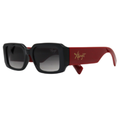 ÓCULOS DE SOL - RETRO BOMB PRETO E VERMELHO na internet