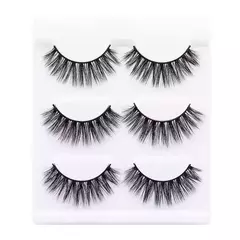 3 Pares de Cílios Postiços Fios de Seda Lauren 1213 - PraMaquiar