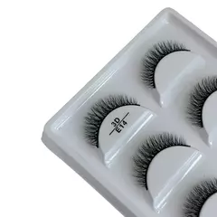 5 Pares de Cílios Postiços 3D E14 - Cat Cosméticos