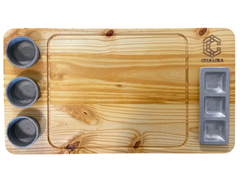 Tabla Para Picada 30x50cm Incluye Dips En Aluminio Y Grabado - comprar online