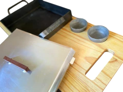 Tabla para servir con Planchetta 1 hornalla + 2 Dips (27x63) en internet