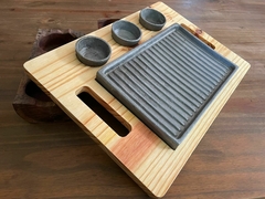 Tabla con parrilla y 3 Dips (32x45) - comprar online