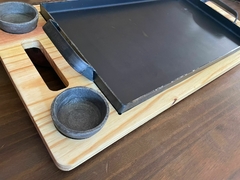 Tabla para servir con Planchetta de 2 Hornallas + 4 Dip (32x68) - tienda online