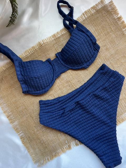 KINI MARI Hot Pant - Azul Marinho