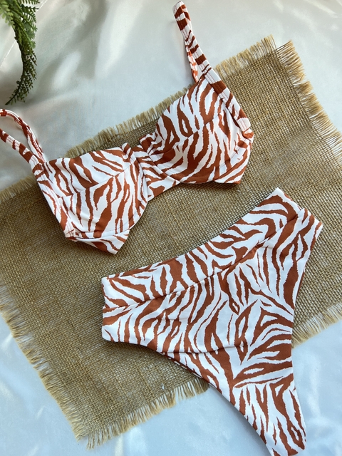 KINI MARI Hot Pant - Zebra Marrom