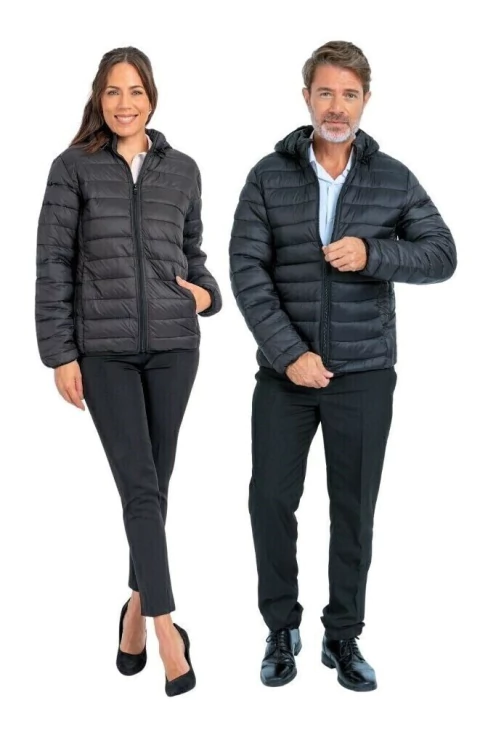 CAMPERA CON CAPUCHA DESMONTABLE NEGRO