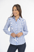 2 CAMISAS M/L RAYADAS CELESTE Y BLANCO + 1 PANTALÓN AZUL DE MUJER - tienda online