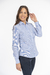 2 CAMISAS M/L RAYADAS CELESTE Y BLANCO + 1 PANTALÓN AZUL DE MUJER - comprar online