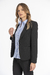 1 CAMISA RAYADA CELESTE Y BLANCO M/L + 1 PANTALÓN NEGRO + 1 BLAZER NEGRO - ZAPHIRAUNIFORMES
