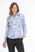 2 CAMISAS M/L RAYADAS CELESTE Y BLANCO + 1 PANTALÓN NEGRO DE MUJER