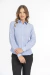 3 CAMISAS M/L RAYADAS CELESTE Y BLANCO MUJER - ZAPHIRAUNIFORMES