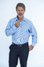 2 CAMISAS RAYADAS CELESTE Y BLANCO + 1 PANTALÓN AZUL DE HOMBRE - comprar online