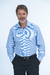 Imagen de CONJUNTO 3 CAMISAS RAYADAS CELESTE Y BLANCO DE HOMBRE