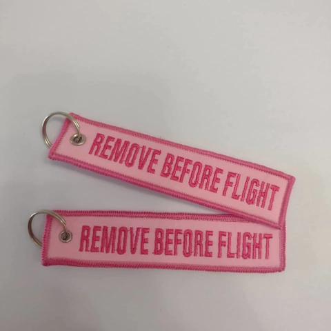 LLAVERO BORDADO RBF ROSA