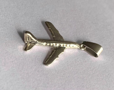 Dije de Plata 925 Macizo de Avion