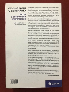 Livro - O Seminário - Livro 6 - Jacques Lacan - Ed. Zahar - Seminovo - comprar online