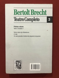 Livro - Teatro Completo - Volume 3 - Bertolt Brecht - Paz E Terra - comprar online