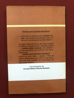 Livro - Teoria Do Partido Político - Umberto Cerroni - Ed. Ciências Humanas - comprar online