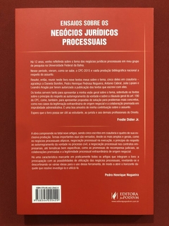 Livro - Ensaios Sobre Os Negócios Jurídicos Processuais - Fredie Didier - Seminovo - comprar online