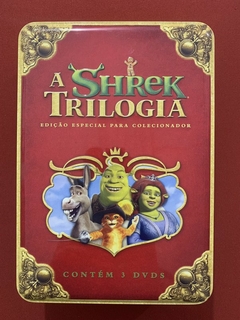 DVD - Lata Shrek - A Trilogia - Ed. De Colecionador - Semin.