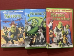 DVD - Lata Shrek - A Trilogia - Ed. De Colecionador - Semin. - Sebo Mosaico - Livros, DVD's, CD's, LP's, Gibis e HQ's