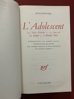 Livro - L'Adolescent - Dostoievski - Editora Gallimard