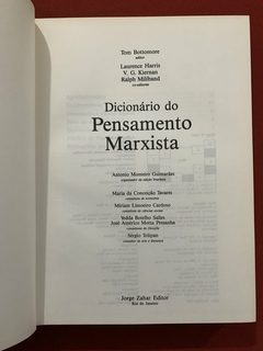 Livro - Dicionário Do Pensamento Marxista - Tom Bottomore - Jorge Zahar na internet