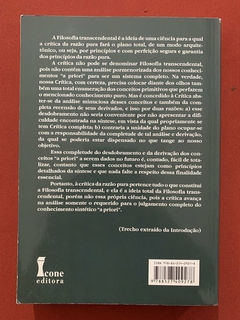 Livro - Crítica Da Razão Pura - Immanuel Kant - Editora Ícone - Seminovo - comprar online