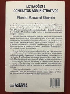 Livro - Licitações Contratos Administrativos - Flávio Amaral Garcia - Seminovo - comprar online