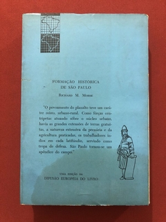 Livro - Formação Histórica De São Paulo - Richard M. Morse - Difusão Europeia Do Livro - comprar online