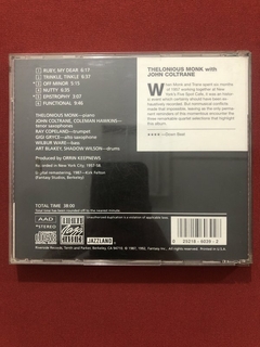 CD - Thelonious Monk With John Coltrane - 1992 - Importado - comprar online
