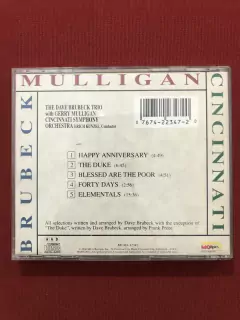 CD - Brubeck / Mulligan / Cincinnati - 1990 - Importado - comprar online