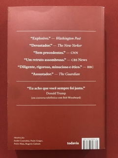 Livro - Medo: Trump Na Casa Branca - Bob Woodward - Todavia - Seminovo - comprar online