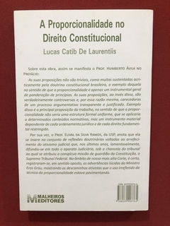 Livro - A Proporcionalidade No Direito Constitucional- Semin - comprar online